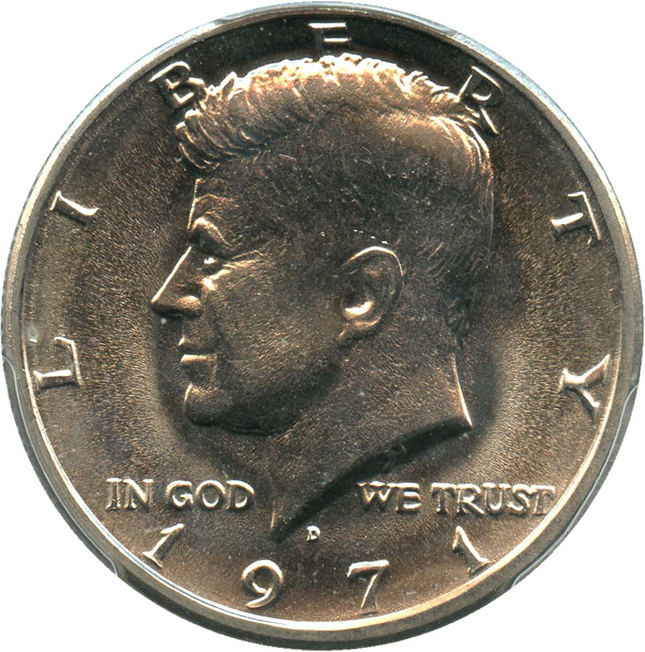 image for: 1971-D 50c PCGS MS66+