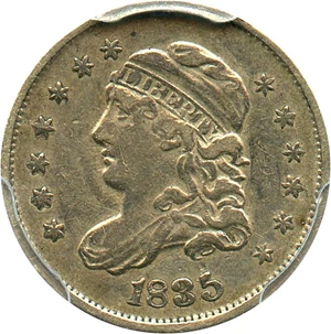 image for: 1835 H10c PCGS VF35 (Large Date, Large 5C)