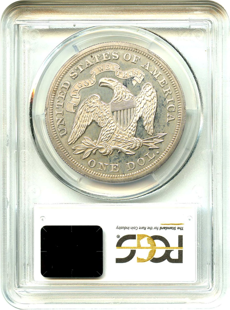 image for: 1871 $1 PCGS Proof 64 CAM - Desirable Proof Seated Dollar