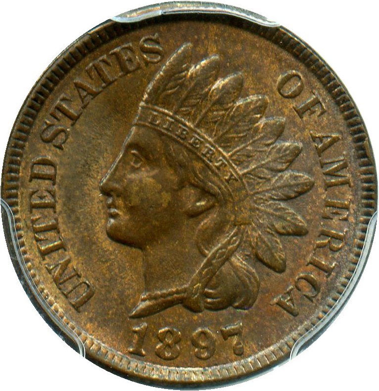 image for: 1897 1c PCGS MS63 BN