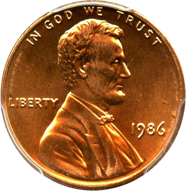 image for: 1986 1c PCGS MS67 RD