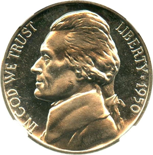 image for: 1950 5c NGC Proof 67 CAM