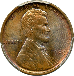 image for: 1909 Lincoln 1c PCGS MS64 BN