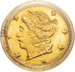image for: California Gold: 1870 25c PCGS MS66 (BG-808) Scarce Gem Cal Gold