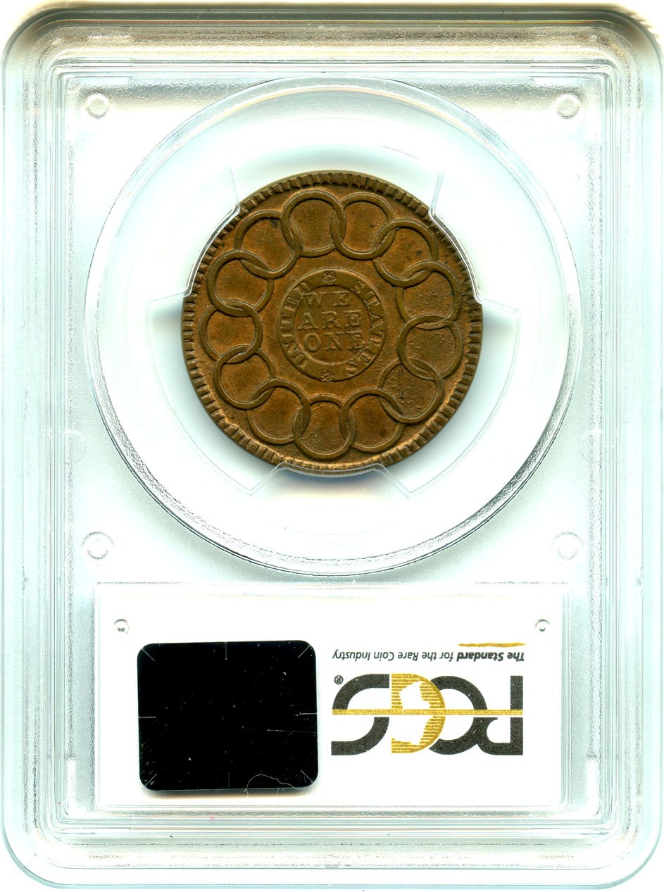 image for: 1787 Fugio PCGS/CAC MS65 RB (New Haven Restrike, Copper) Wonderful Gem