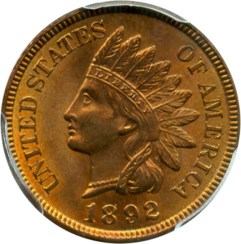 image for: 1892 1c PCGS MS65 RD - No Reserve!