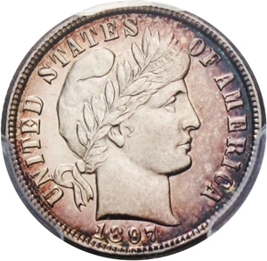 image for: 1897-O 10c PCGS MS63 - Very Scarce Date in Mint State