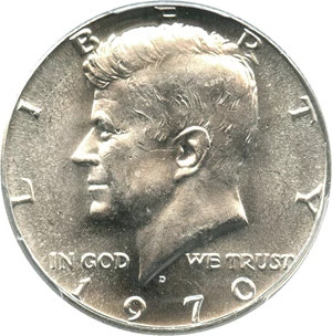 image for: 1970-D 50c PCGS MS64