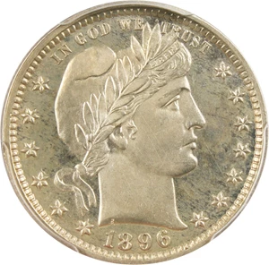 image for: 1896 25c PCGS Proof 65 CAM - No Reserve!