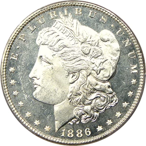 image for: 1886 $1 PCGS MS66 DMPL - No Reserve!