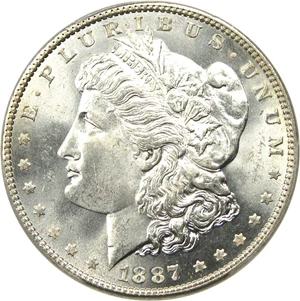 image for: 1887/6 $1 PCGS MS66 - Conditional Rarity Gem Overdate Morgan - Tied for Finest Known
