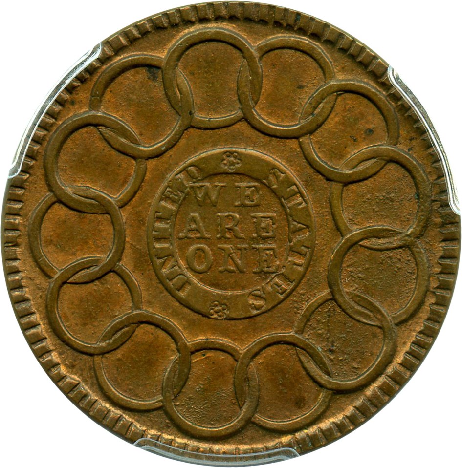 image for: 1787 Fugio PCGS/CAC MS65 RB (New Haven Restrike, Copper) Wonderful Gem