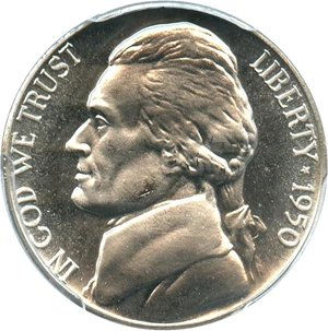 image for: 1950 5c PCGS Proof 66 CAM