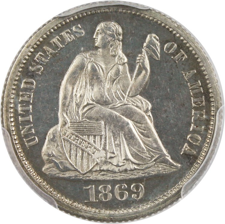 image for: 1869 10c PCGS Proof 64 CAM - No Reserve!