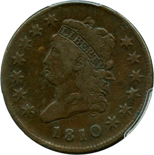 image for: 1810 1c PCGS VG-10 - Scarce Classic Head Type
