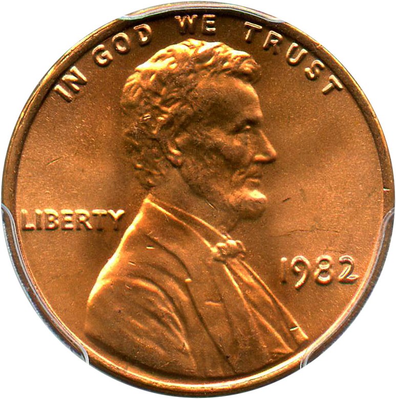 image for: 1982 1c PCGS MS66 RD (Bronze Large Date) - No Reserve!