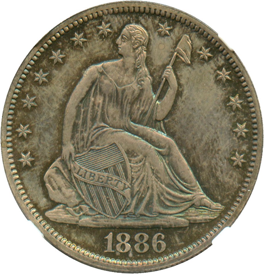 image for: 1886 50c NGC/CAC Proof 65 - Colorful Toning