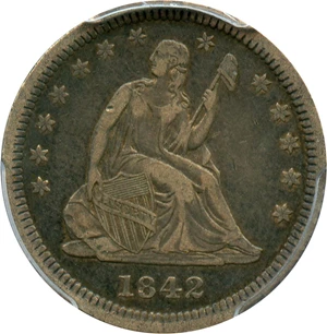 image for: 1842-O 25c PCGS/CAC XF40