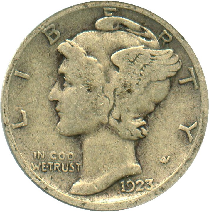 image for: 1923-S 10c PCGS F12