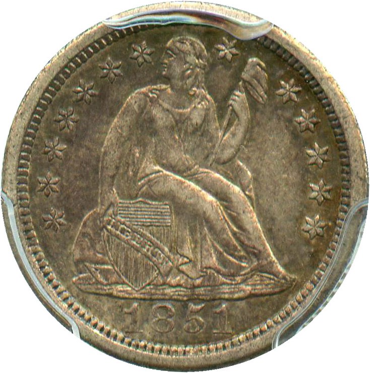 image for: 1851-O 10c PCGS AU50