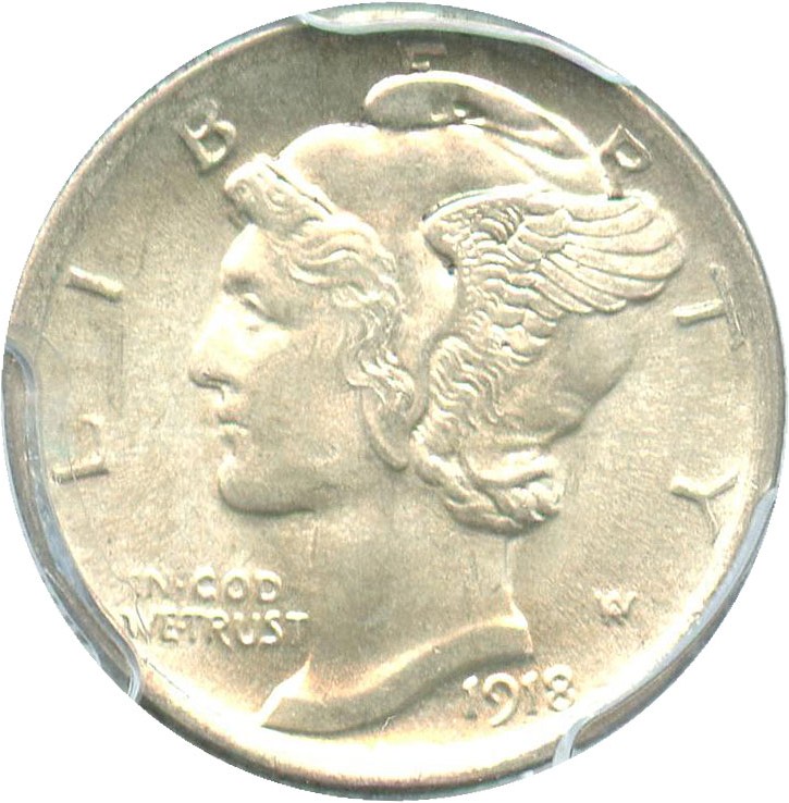 image for: 1918 10c PCGS MS64 FB