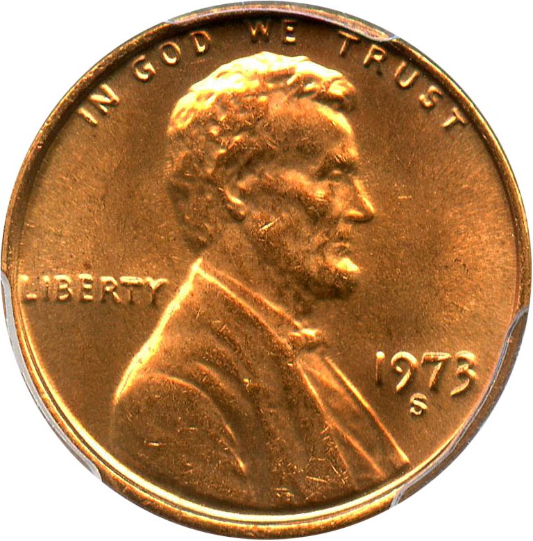 image for: 1973-S 1c PCGS MS66 RD - No Reserve!