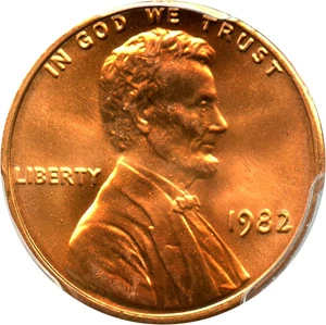 image for: 1982 1c PCGS MS68 RD (Zinc, Large Date) Registry Quality Gem