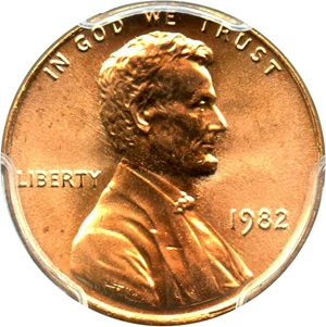 image for: 1982 1c PCGS MS66 RD (Bronze, Small Date)