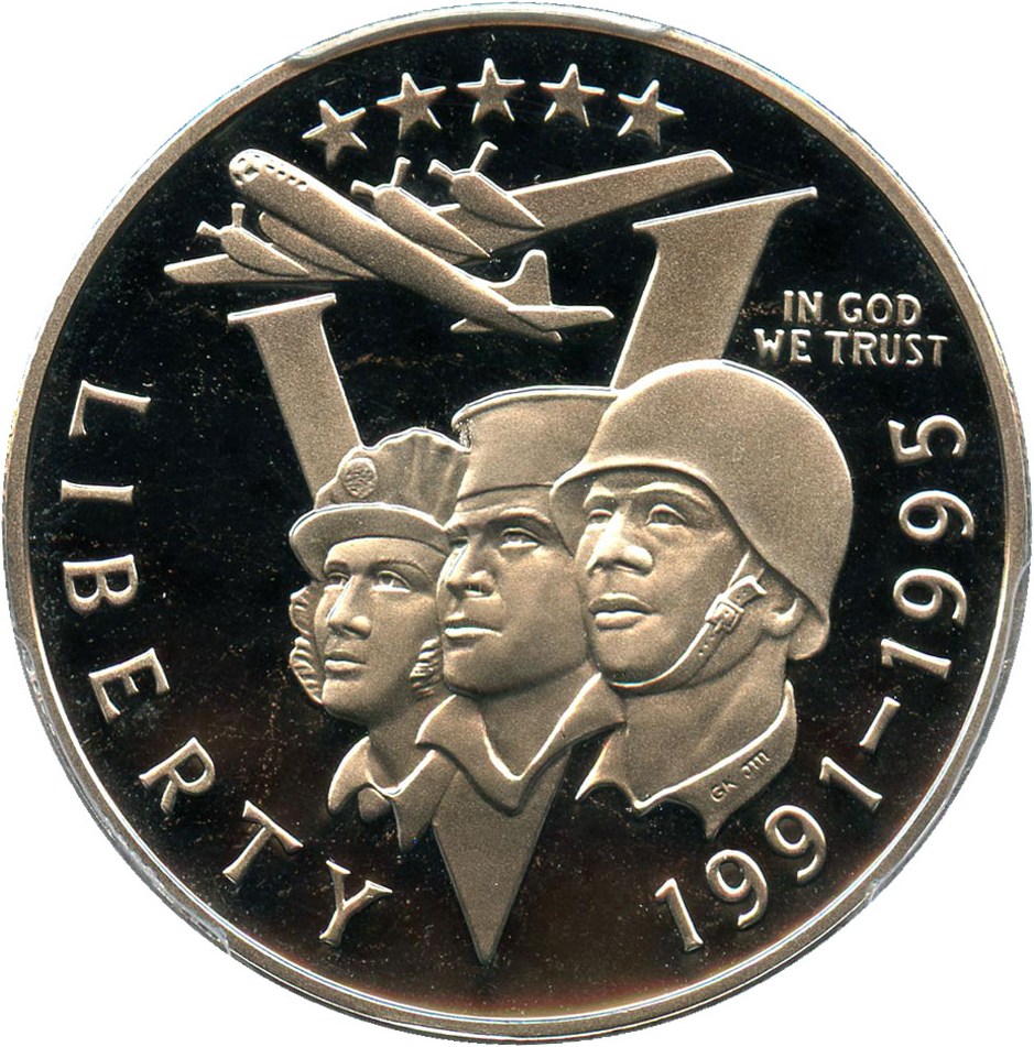 image for: 1991-95-P World War II 50c PCGS Proof 69 DCAM