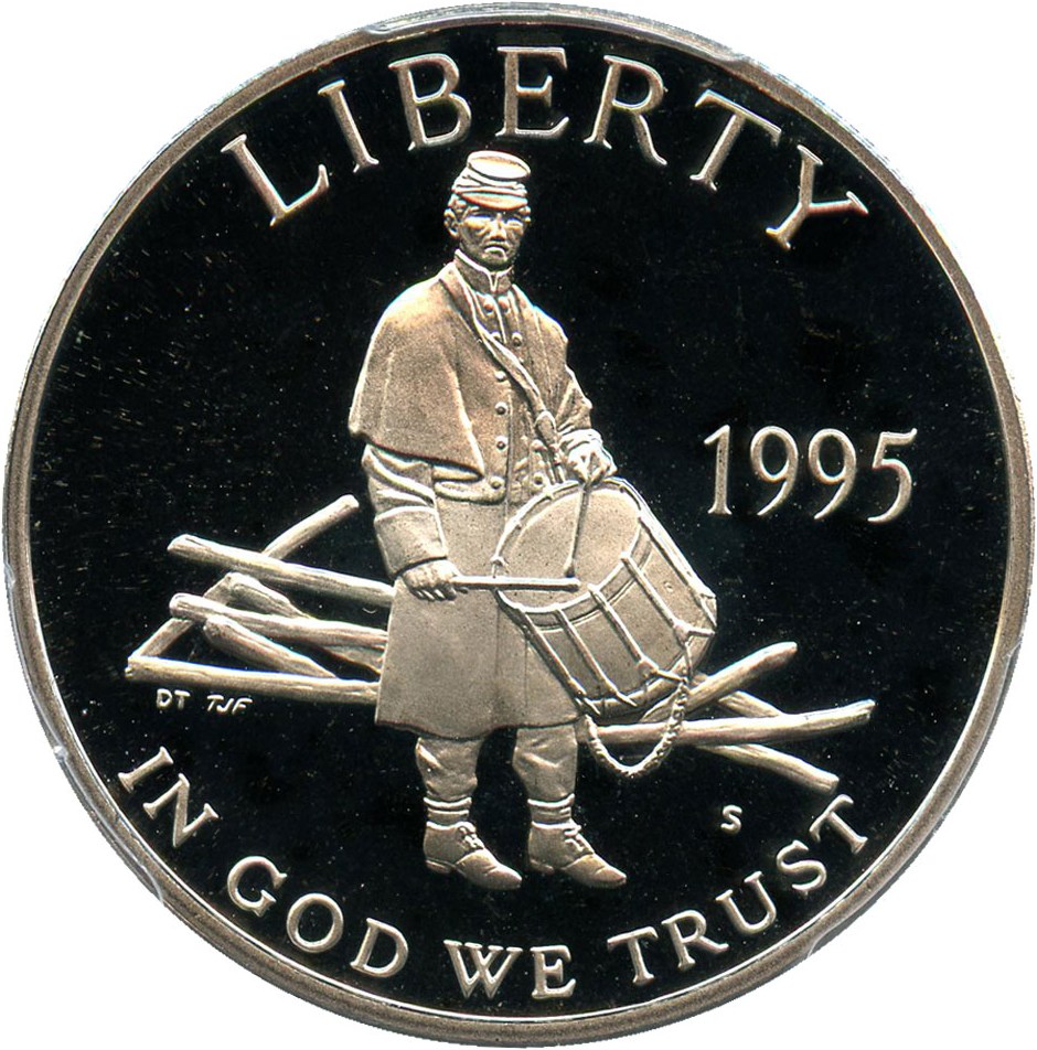 image for: 1995-S Civil War 50c PCGS Proof 69 DCAM