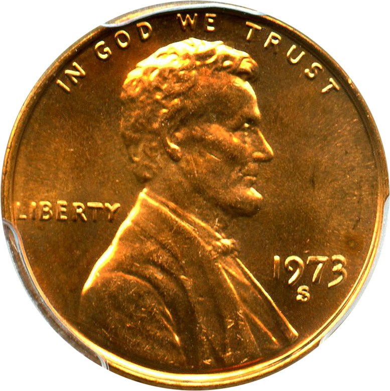 image for: 1973-S 1c PCGS MS66 RD - Scarce this Nice - No Reserve!