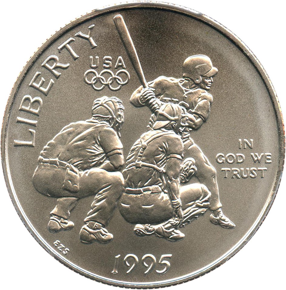 image for: 1995-S Olympic Baseball 50c PCGS MS69  - No Reserve!