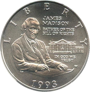 image for: 1993-W Madison 50c PCGS MS69