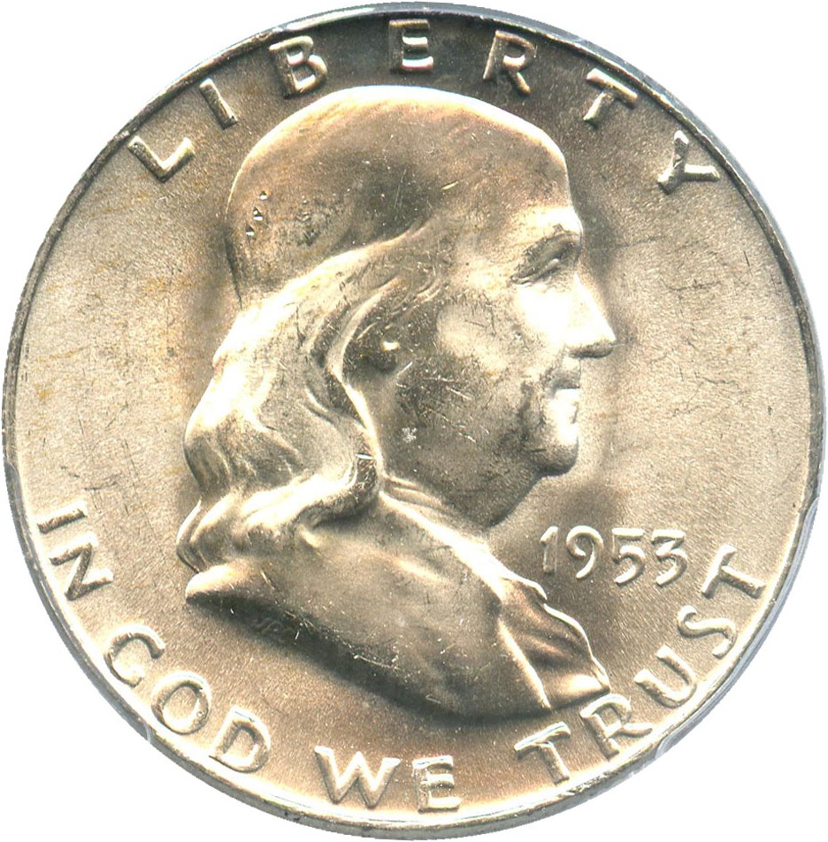 image for: 1953 50c PCGS MS64+ FBL