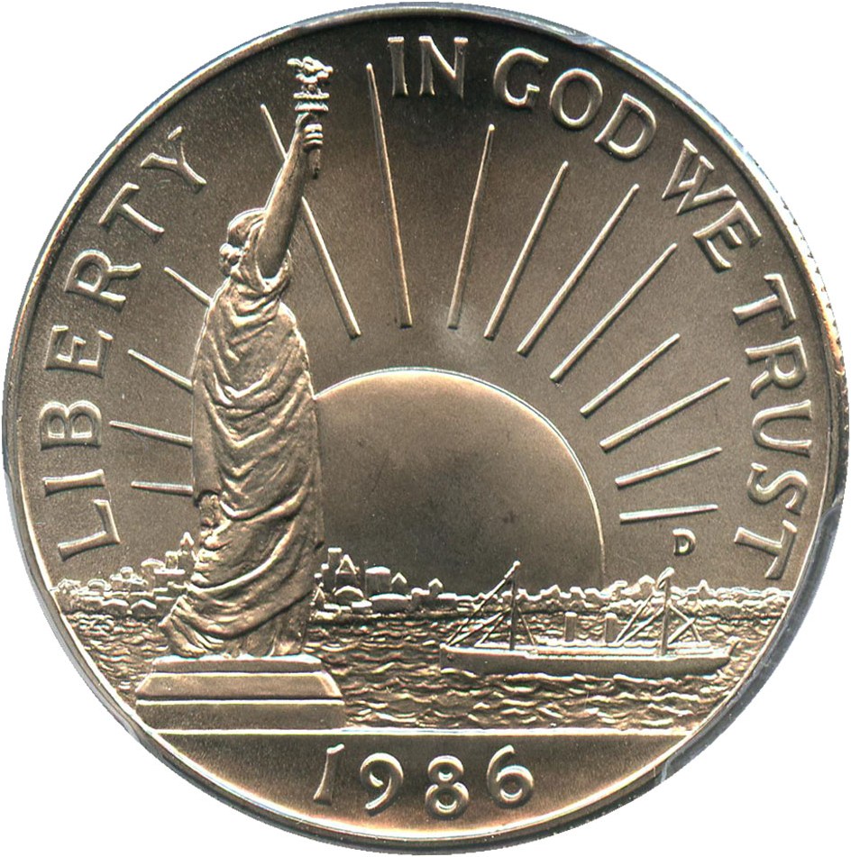 image for: 1986-D Statue Liberty 50c PCGS MS69 