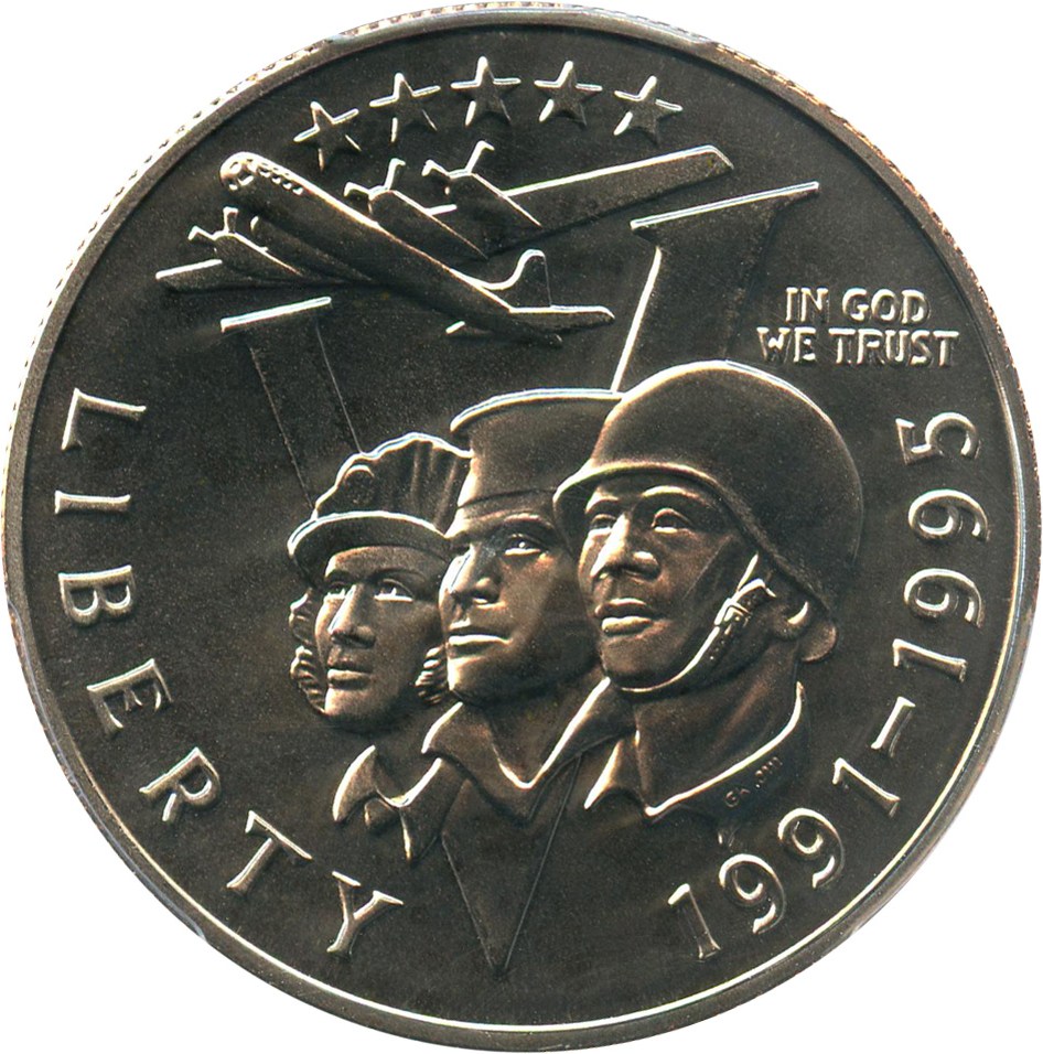 image for: 1991-95-P World War II 50c PCGS MS69  - No Reserve!