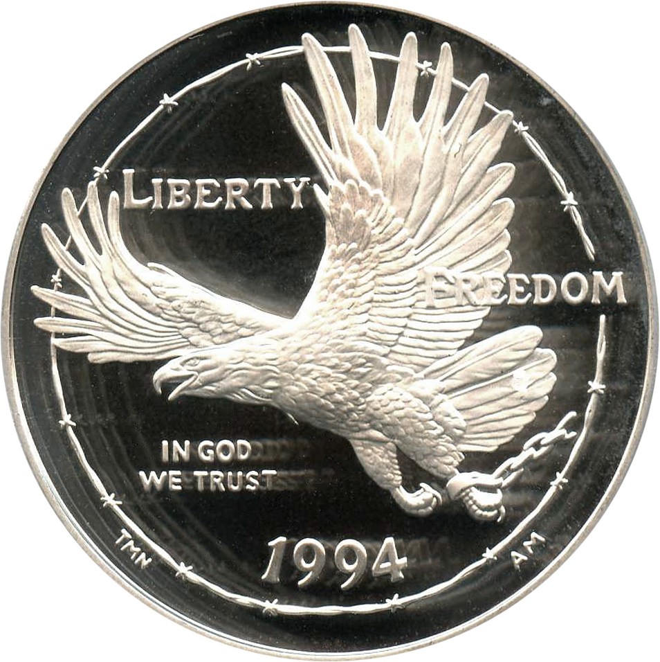 image for: 1994-P Prisoner of War $1 PCGS Proof 69 DCAM