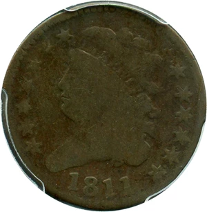image for: 1811 1/2c PCGS/CAC AG-3 - Key Date