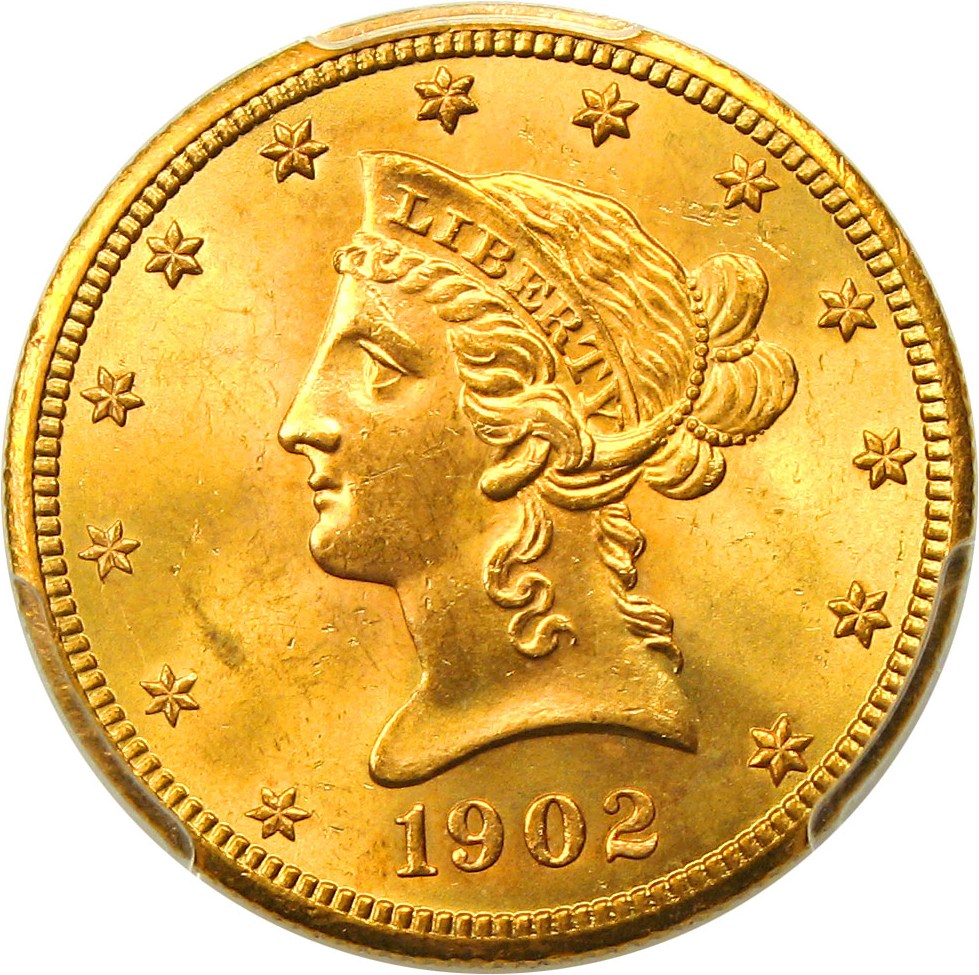 image for: 1902-S $10 PCGS MS65 - Scarce Gold Eagle in Gem