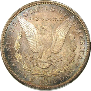 image for: 1892-CC $1 PCGS MS66 - Popular, Scarce Carson City Morgan - Colorful Toning