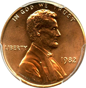 image for: 1982 1c PCGS MS66 RD (Bronze, Small Date) - No Reserve!