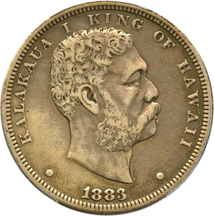 image for: 1883 Hawaii $1 PCGS Secure XF45 - Popular Territorial Issue