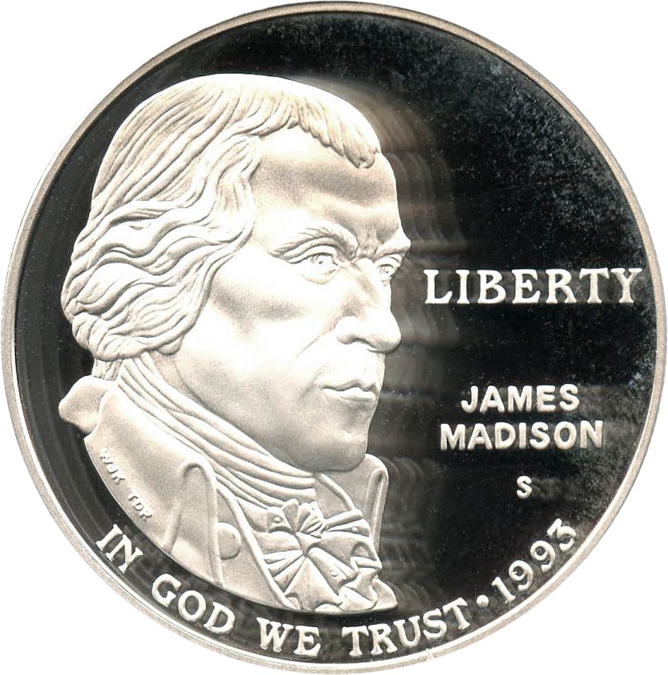 image for: 1993-S Madison $1 PCGS Proof 69 DCAM