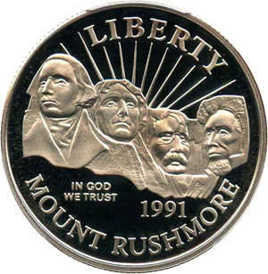 image for: 1991-S Mt. Rushmore 50c PCGS Proof 69 DCAM