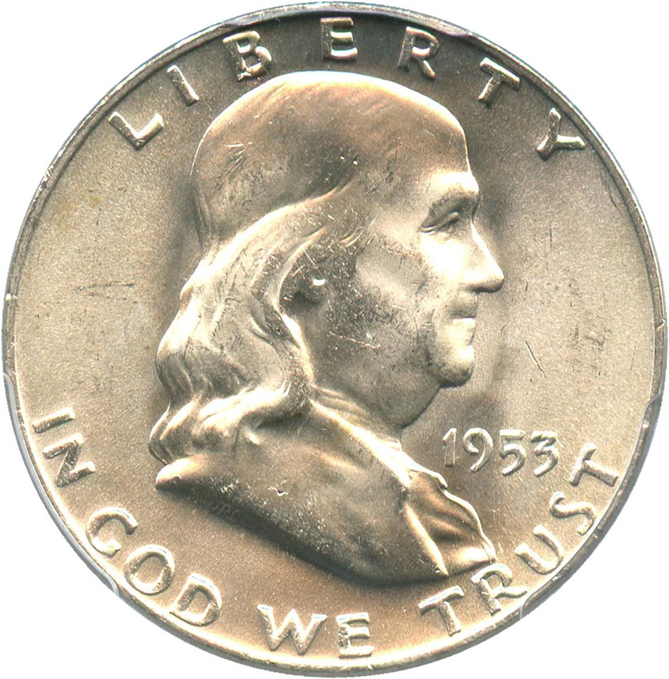 image for: 1953 50c PCGS MS64+ FBL