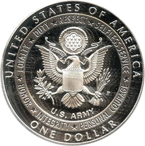 image for: 2011-P United States Army $1 PCGS Proof 69 DCAM