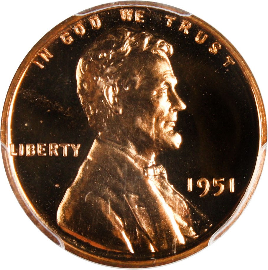 image for: 1951 1c PCGS Proof 66 RD CAM - Scarce Cameo