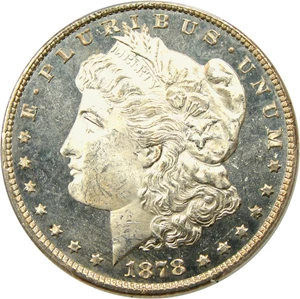 image for: 1878 7/8TF $1 PCGS/CAC MS64 DMPL (Strong) Rare Deep Mirror Morgan Dollar