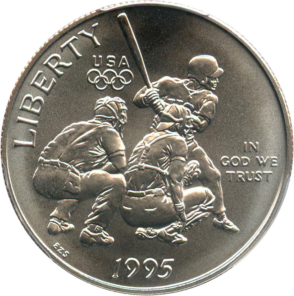 image for: 1995-S Olympic Baseball 50c PCGS MS69 