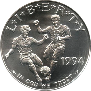 image for: 1994-D World Cup $1 PCGS MS69 - No Reserve!